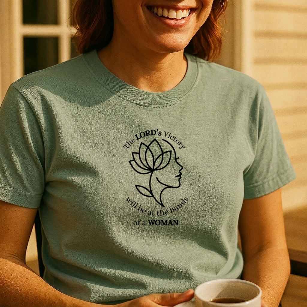 Faithful Woman T-Shirt — “The Lord’s Victory Still Rest in the Hands of a Woman” Christian Tee