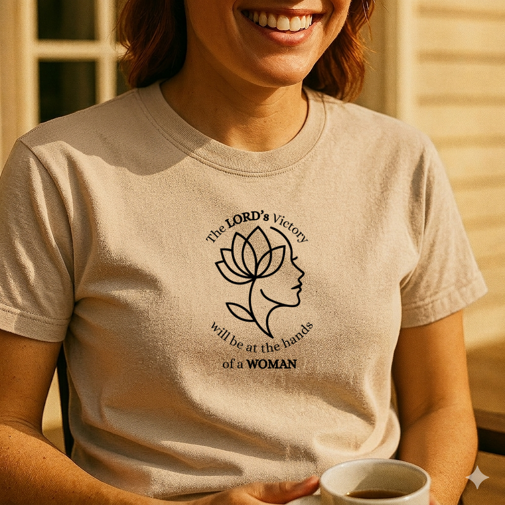 Faithful Woman T-Shirt — “The Lord’s Victory Still Rest in the Hands of a Woman” Christian Tee