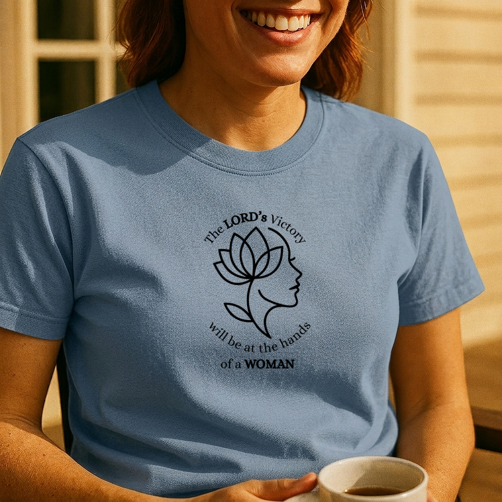 Faithful Woman T-Shirt — “The Lord’s Victory Still Rest in the Hands of a Woman” Christian Tee