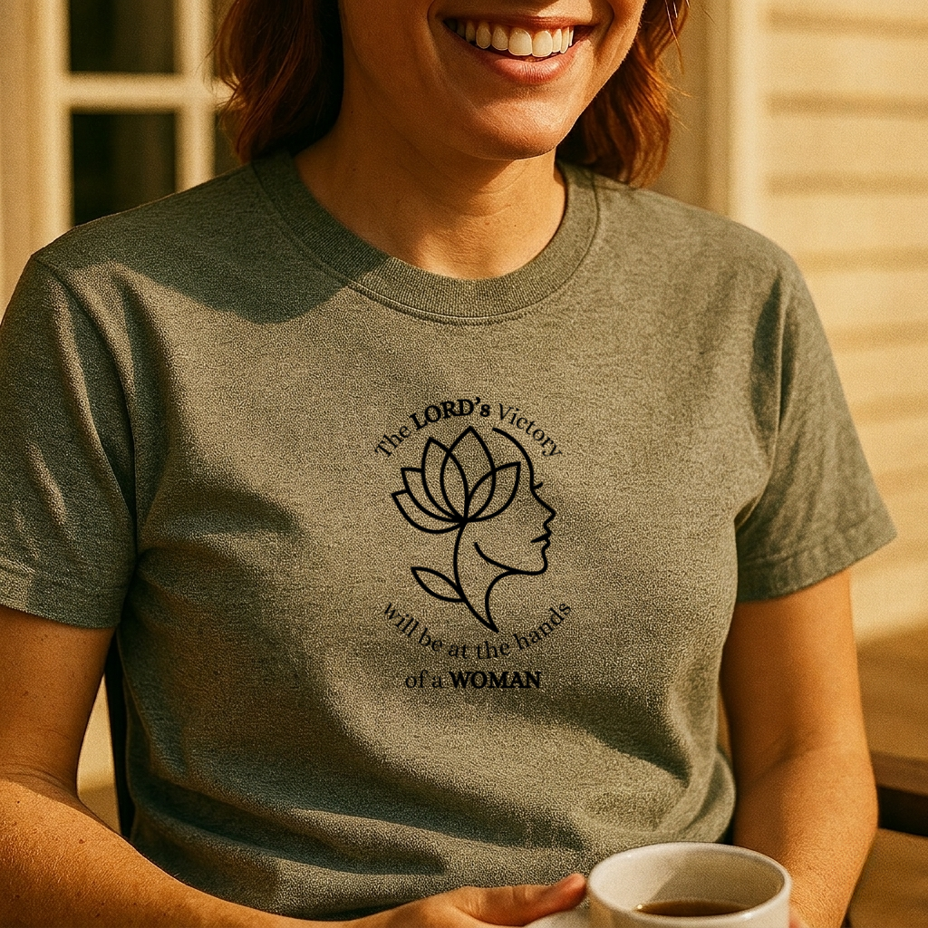 Faithful Woman T-Shirt — “The Lord’s Victory Still Rest in the Hands of a Woman” Christian Tee