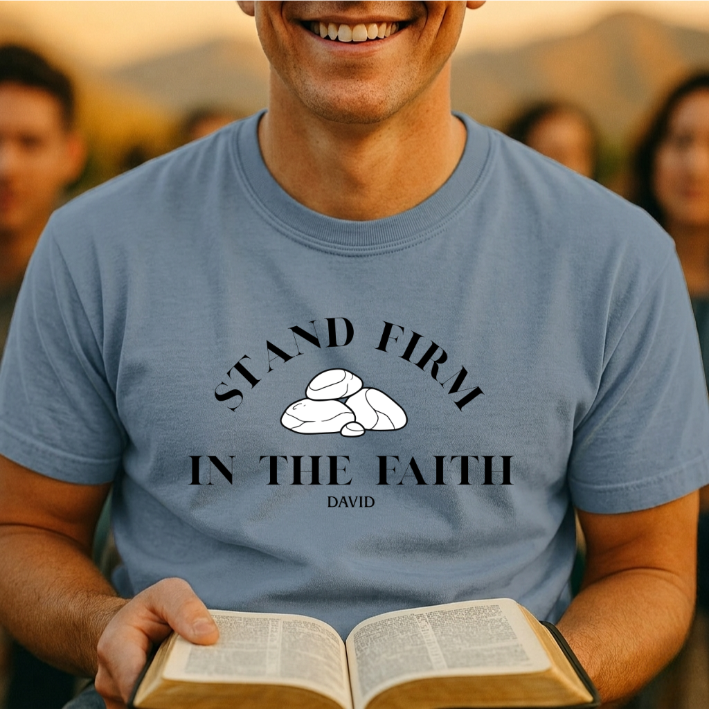 Stand Firm in the Faith T-Shirt – Christian Faith Typography Tee