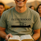 Fatherhood T-Shirt — "Fatherhood is a Kingdom Work" Christian Dad Tee