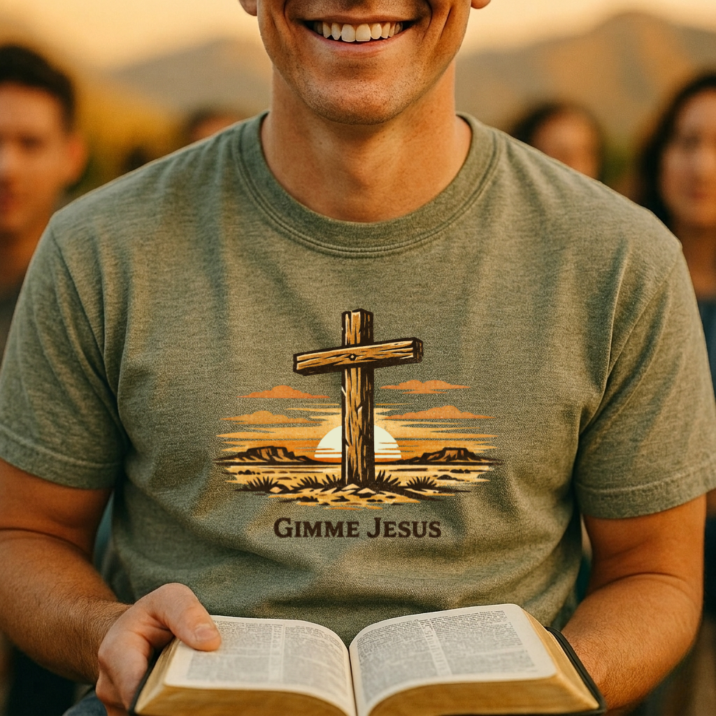 “Gimme Jesus” Cross T-Shirt —  Christian Faith Tee