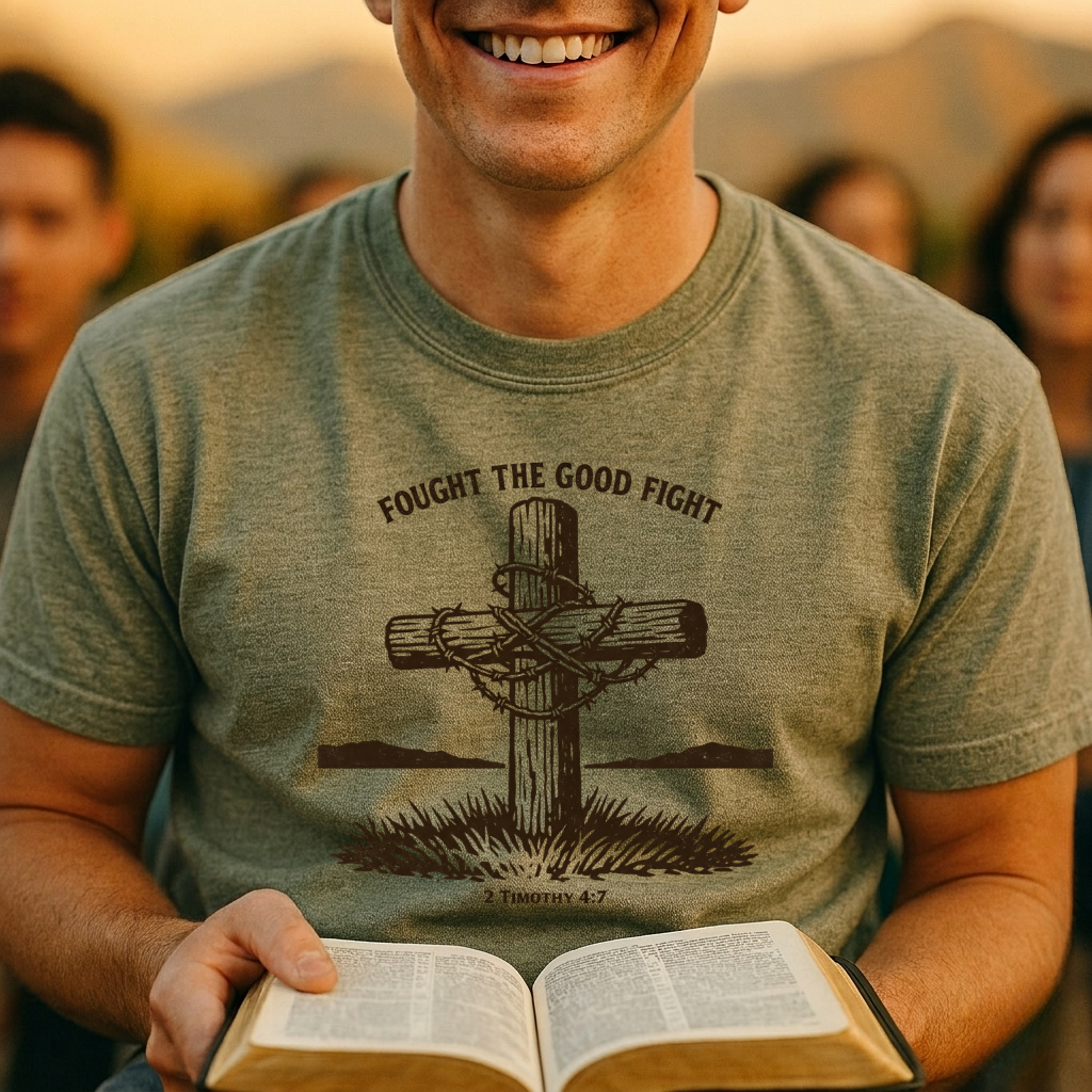 Fought the Good Fight T‑Shirt —  Inspirational Faith Tee (2 Timothy)