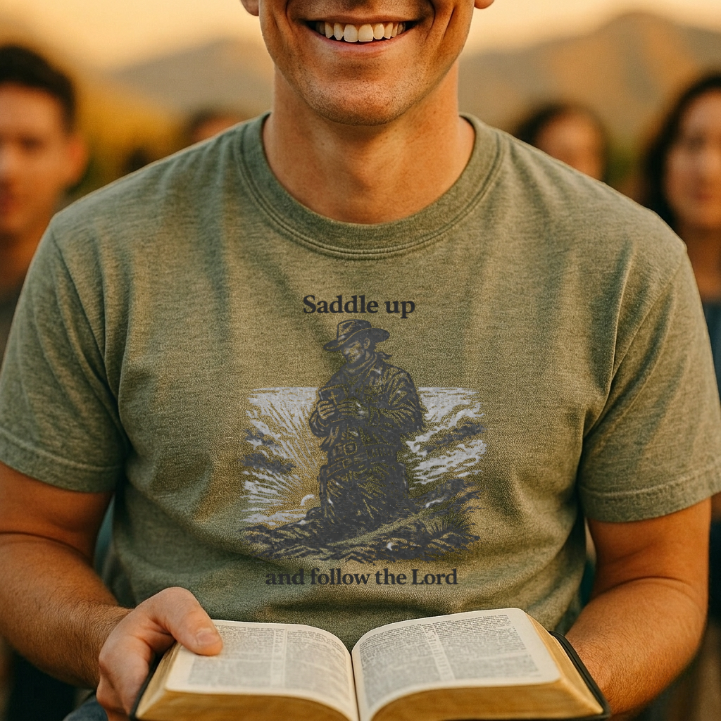 Saddle Up and Follow the Lord T-Shirt