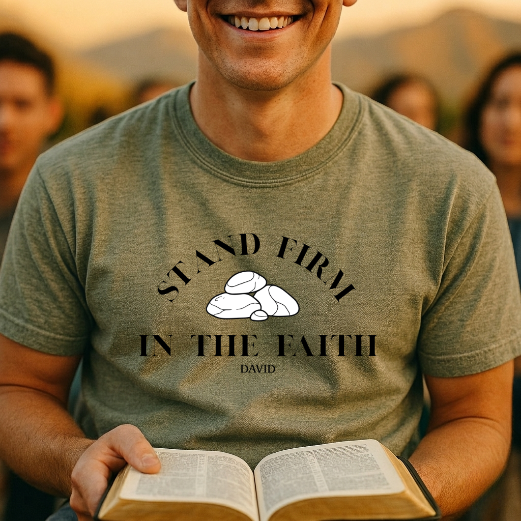 Stand Firm in the Faith T-Shirt – Christian Faith Typography Tee