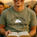 Stand Firm in the Faith T-Shirt – Christian Faith Typography Tee