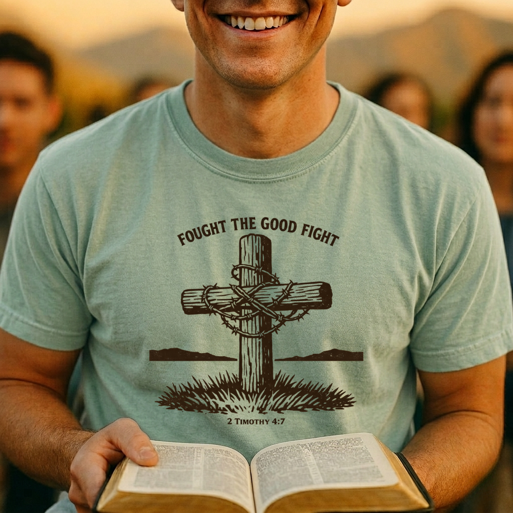 Fought the Good Fight T‑Shirt —  Inspirational Faith Tee (2 Timothy)