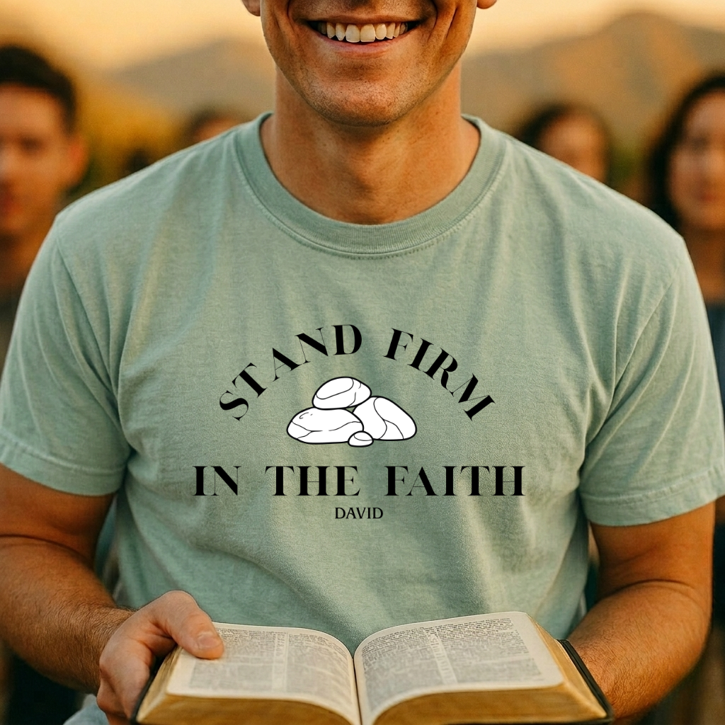 Stand Firm in the Faith T-Shirt – Christian Faith Typography Tee