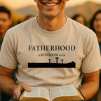 Fatherhood T-Shirt — "Fatherhood is a Kingdom Work" Christian Dad Tee