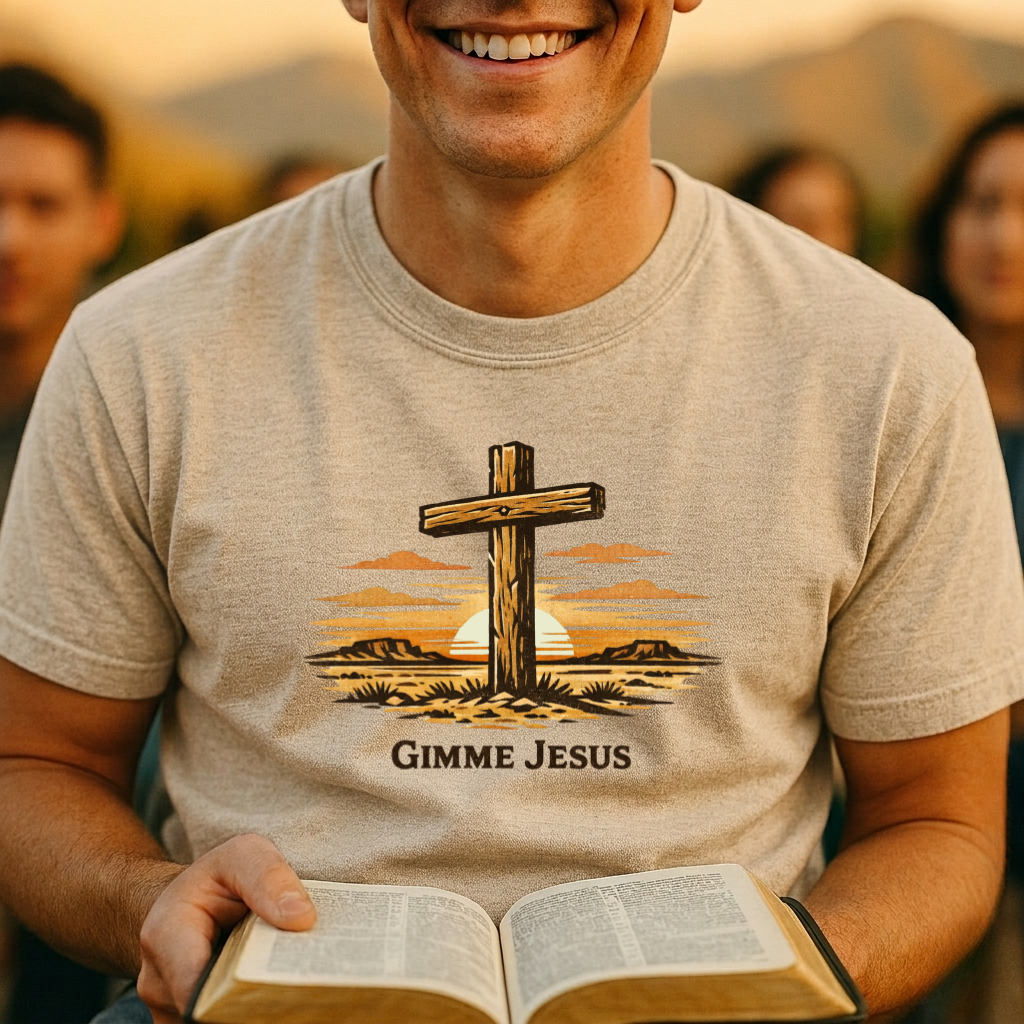 “Gimme Jesus” Cross T-Shirt —  Christian Faith Tee