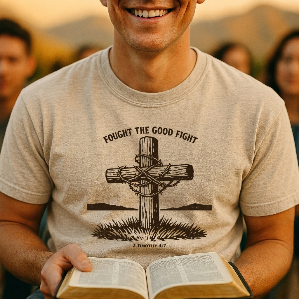 Fought the Good Fight T‑Shirt —  Inspirational Faith Tee (2 Timothy)
