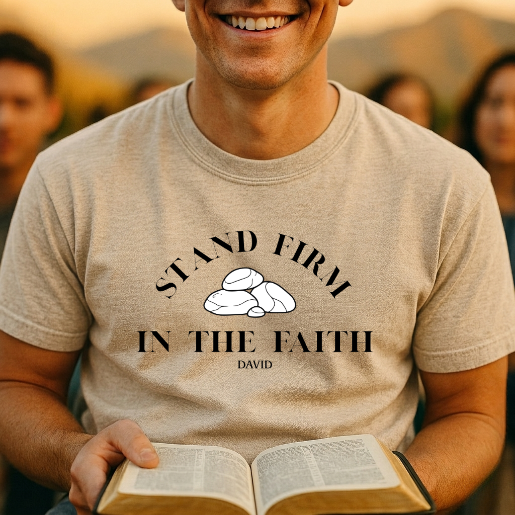 Stand Firm in the Faith T-Shirt – Christian Faith Typography Tee