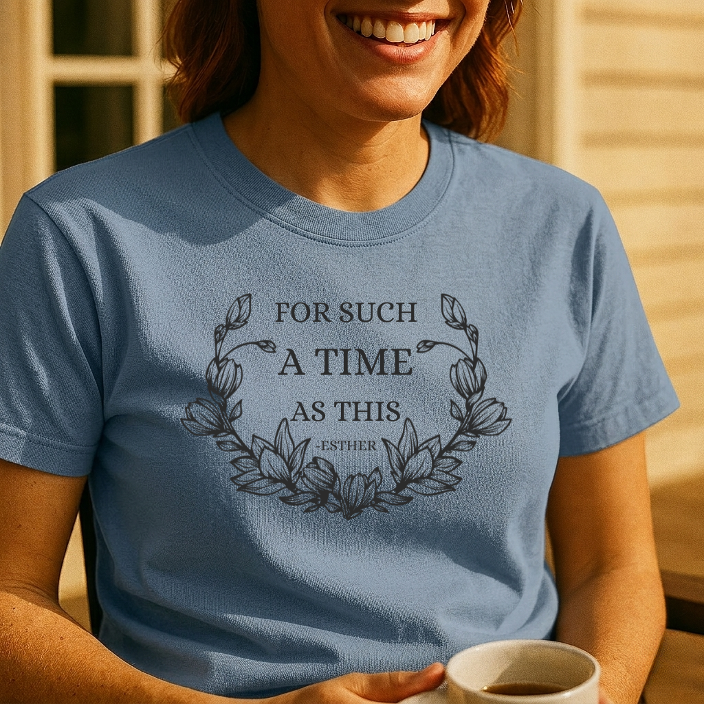 Floral Laurel 'For Such a Time as This' T-Shirt