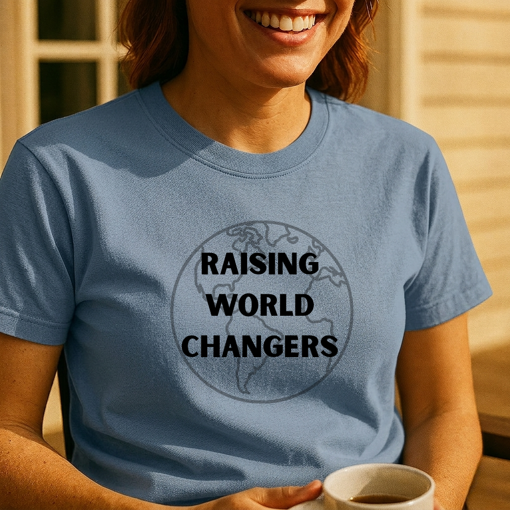 Raising World Changers T‑Shirt — Inspirational Parent & Teacher Tee