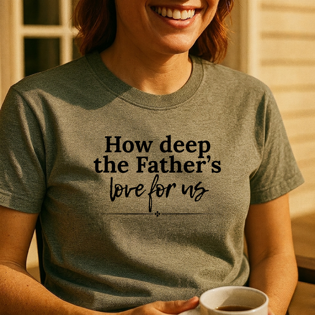 How Deep The Father's Love For Us T-Shirt — Christian Faith Scripture Tee