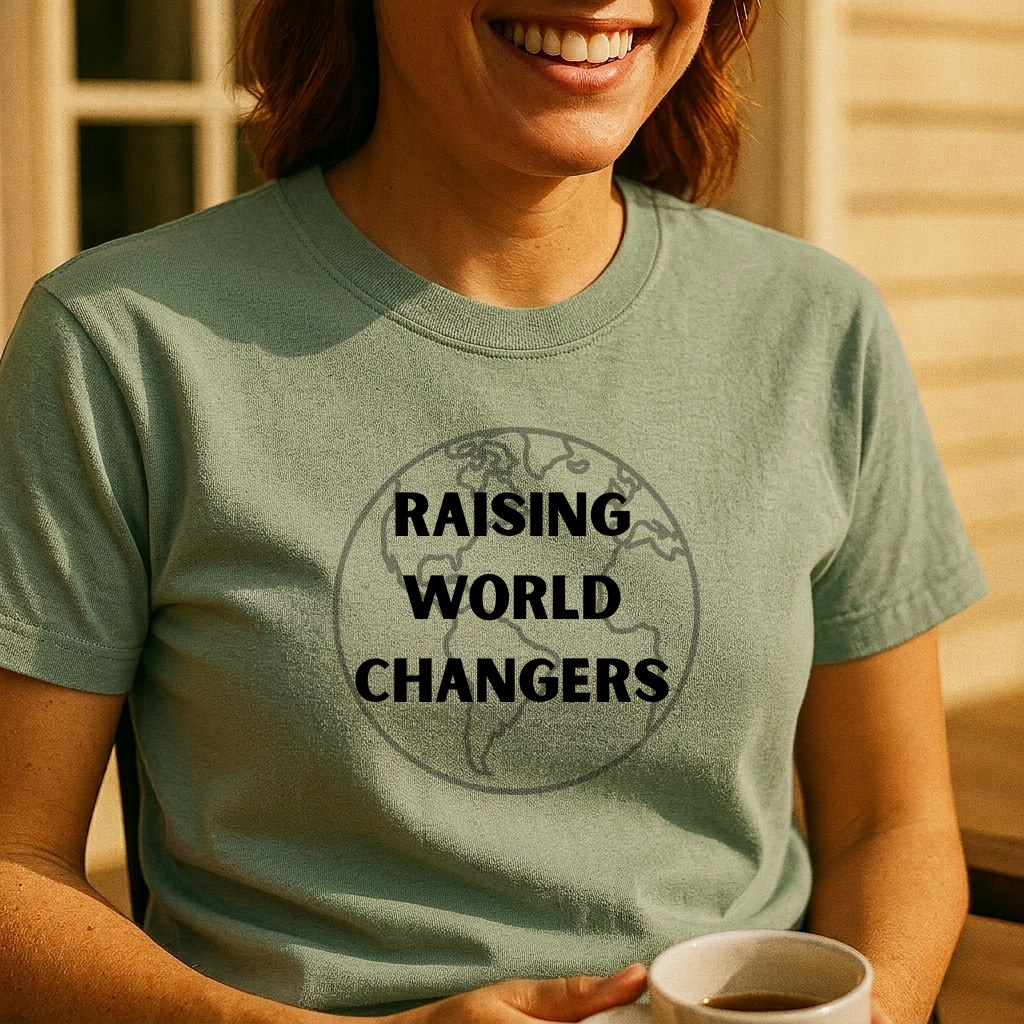 Raising World Changers T‑Shirt — Inspirational Parent & Teacher Tee