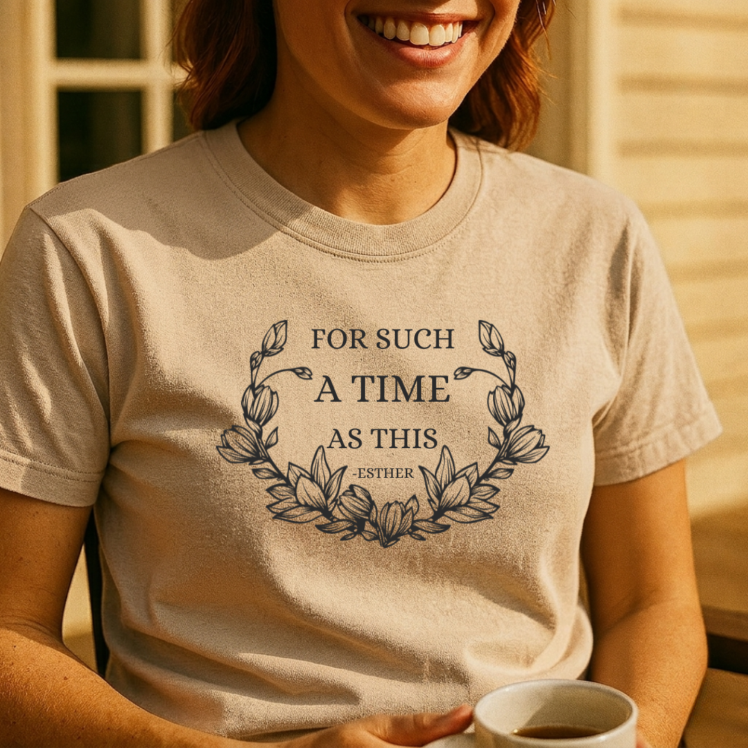 Floral Laurel 'For Such a Time as This' T-Shirt